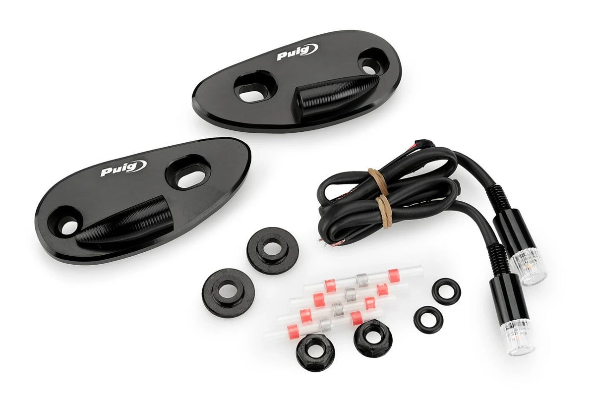Puig Mirror Blanking Plates with Tab LED Indicators for Honda CBR1000 RR Fireblade SP2 (17-19)