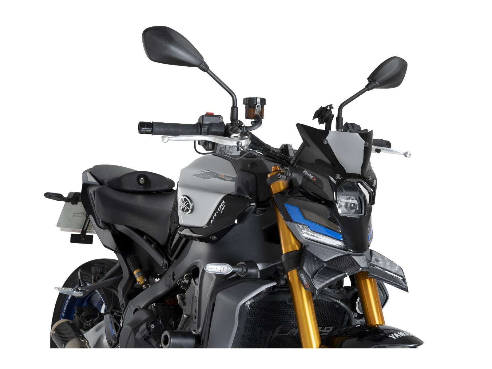 Puig Naked Front Downforce Spoilers In Matt Black for Yamaha MT-09 SP (24-25)