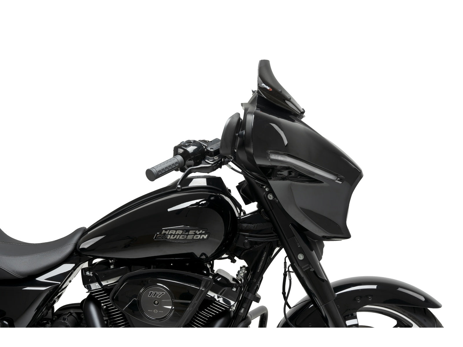 Puig Batwing Sport Screen In Clear for Harley Davidson Street Glide FLHXSE (24)