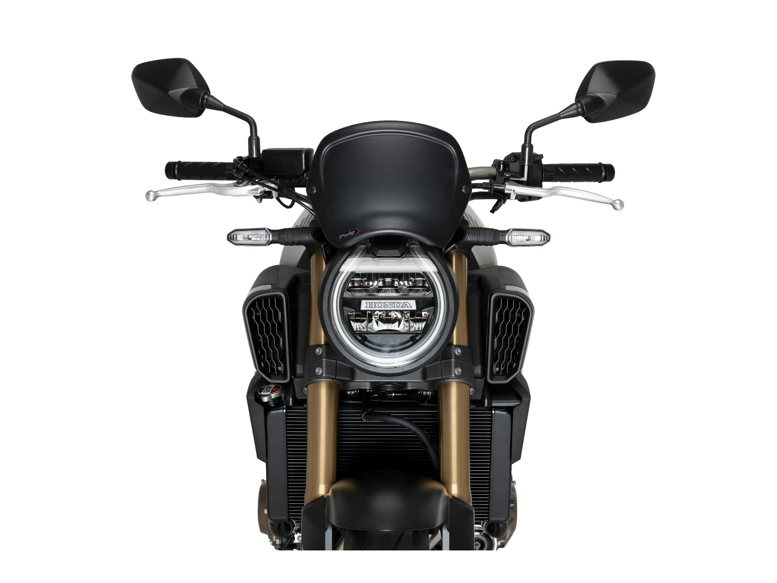 Puig Retro Fly Screen In Matt Black for Honda CB650 R Neo Sports Cafe (24-25)