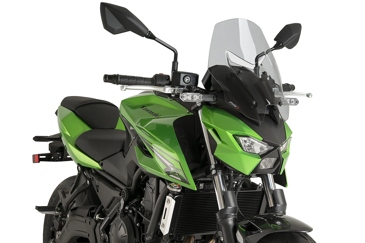 Kawasaki Z650S 2026 with Puig New Generation Touring tall screen fitted