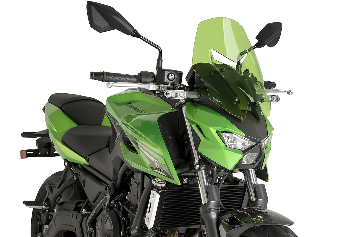 Puig New Generation Touring Tall Screen In Green for Kawasaki Z650S (26)