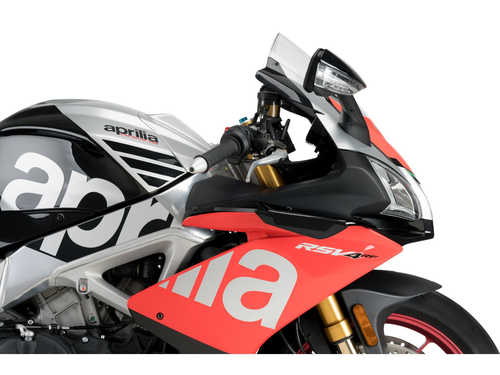 Puig Sport Downforce Spoilers In Black for Aprilia RSV4 RF (17-18)