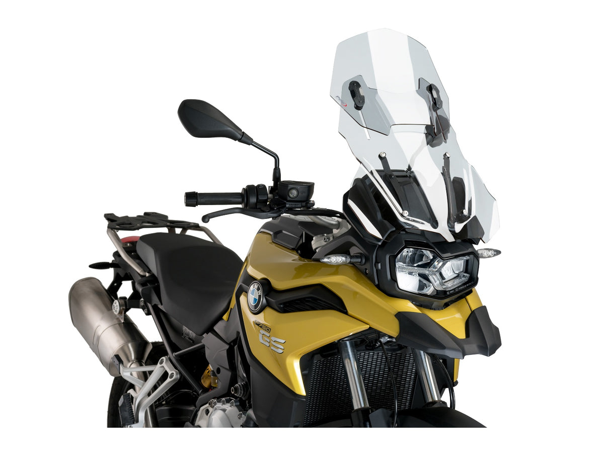 Puig Adjustable Touring Screen In Clear for BMW F750 GS (18-24)