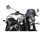 Puig Retro Fly Screen In Matt Black for Triumph Bonneville Speedmaster (18-25)