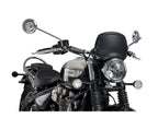 Puig Retro Fly Screen In Matt Black for Triumph Bonneville Speedmaster (18-25)