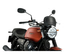 Puig Retro Fly Screen In Matt Black for Moto Guzzi V7 Stone (21-25)