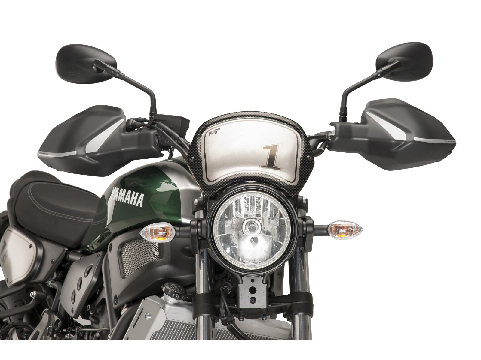 Puig Retro Fly Screen In Matt Black for Yamaha XSR 700 (16-20)