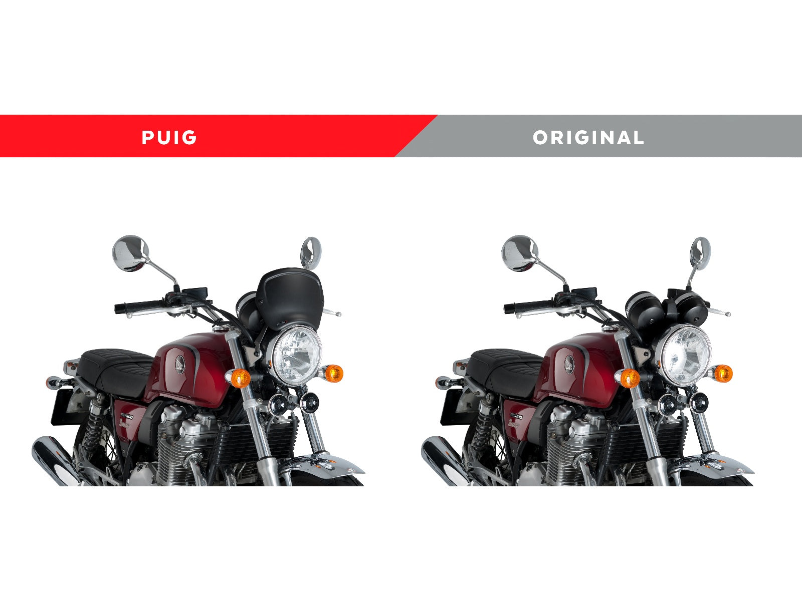 Puig Retro Fly Screen In Matt Black for Honda CB1100 EX (14-20)