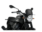 Puig Retro Fly Screen In Matt Black for Moto Guzzi V7 Stone (17-22)
