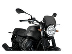 Puig Aluminium Fly Screen In Black for Moto Guzzi V7 Stone (17-22)
