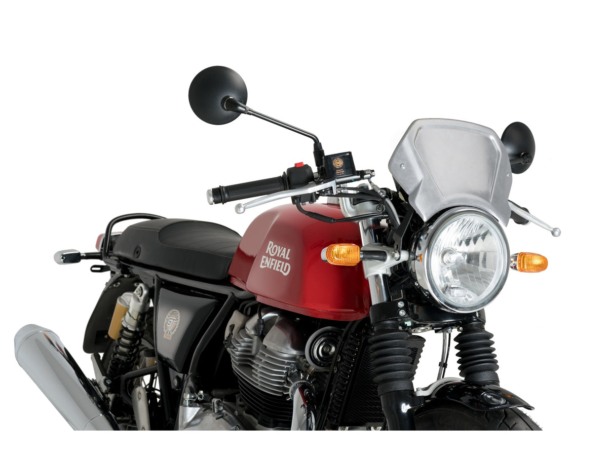 Puig Aluminium Fly Screen In Black for Royal Enfield Continental GT 650 (21-25) Main image