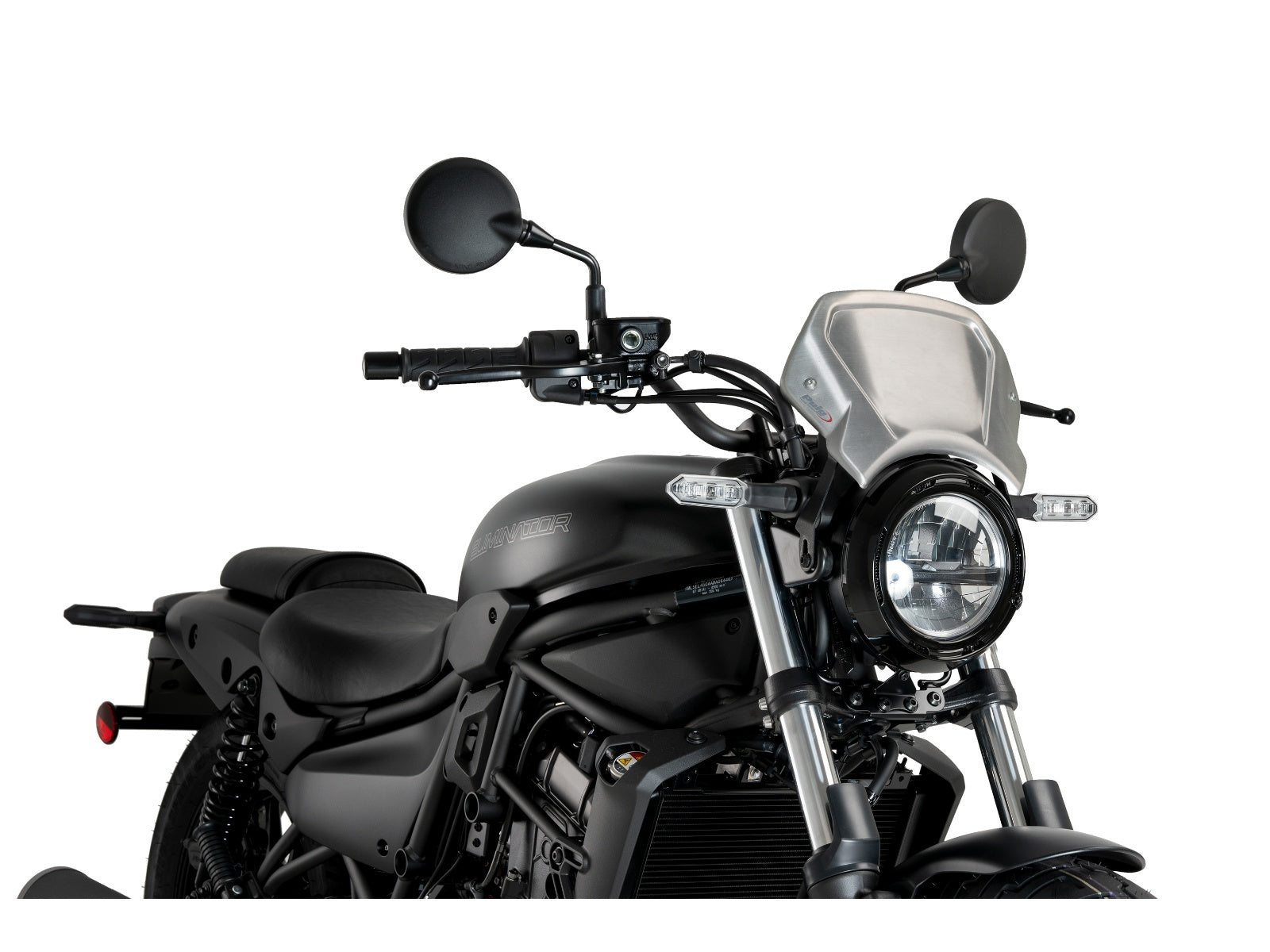 Puig Aluminium Fly Screen In Black for Kawasaki Eliminator 500 (24-25)