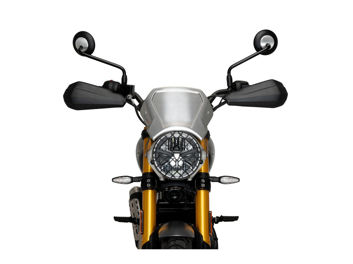 Puig Aluminium Fly Screen In Black for Triumph Scrambler 400 X (24-25) Main image