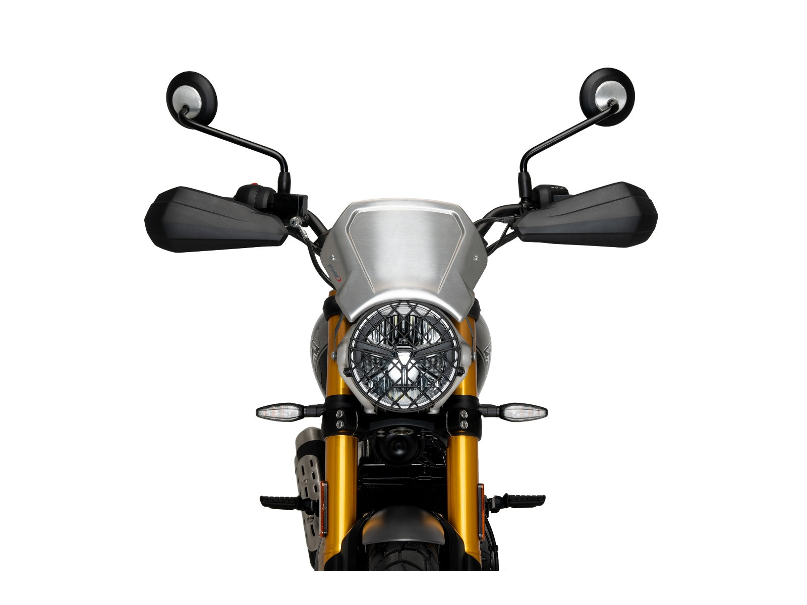 Puig Aluminium Fly Screen In Black for Triumph Scrambler 400 X (24-25)