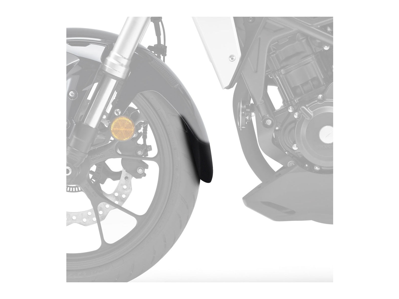 Puig Front Mudguard Extender In Black for Honda CB125 R Neo Sports Cafe (18-25)