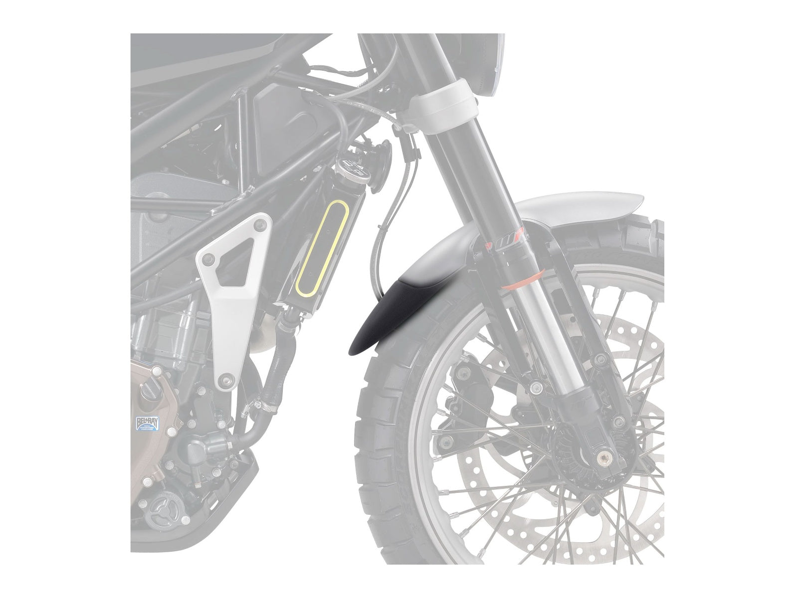 Puig Front Mudguard Extender In Black for Husqvarna Svartpilen 401 (18-25)
