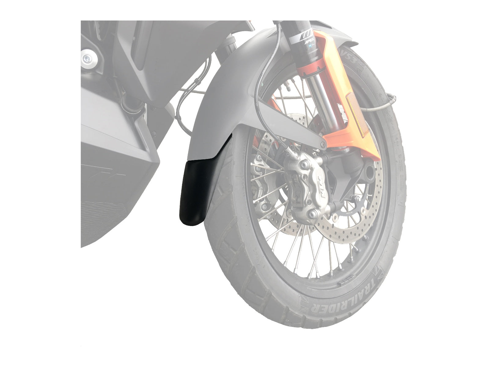 Puig Front Mudguard Extender In Black for KTM 890 Adventure (21-24)