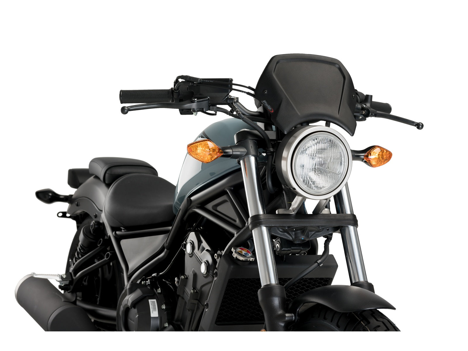 Puig Aluminium Fly Screen In Black for Honda CMX500 Rebel SE (20-25)