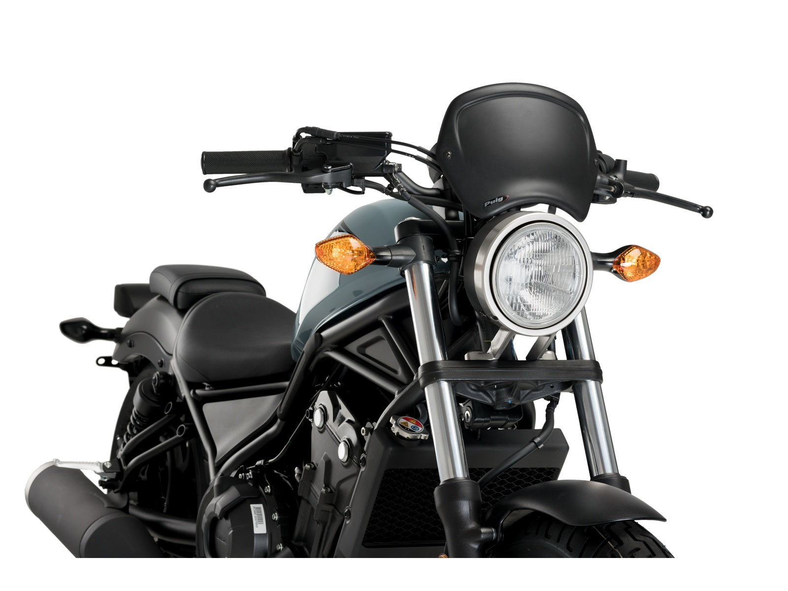 Puig Retro Fly Screen In Matt Black for Honda CMX500 Rebel (17-25)
