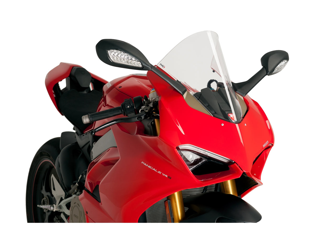 Puig R-Racer Screen In Clear for Ducati Panigale V4 (20-24) Main image