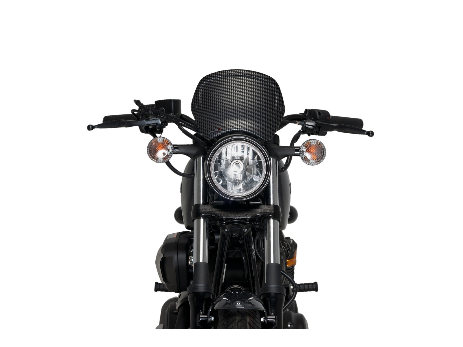 Puig Retro Fly Screen In Matt Black for Yamaha XV 950 (14-20)