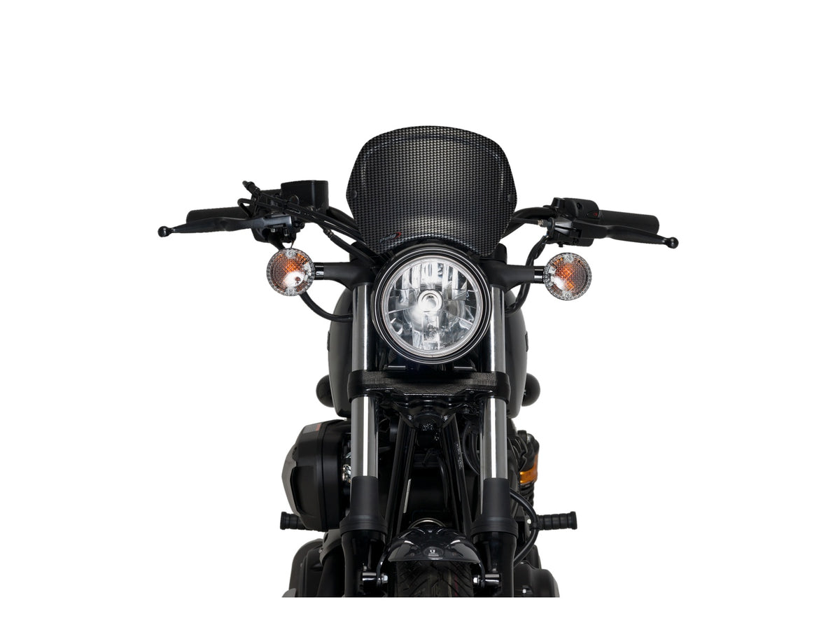 Puig Retro Fly Screen In Matt Black for Yamaha XV 950 (14-20)