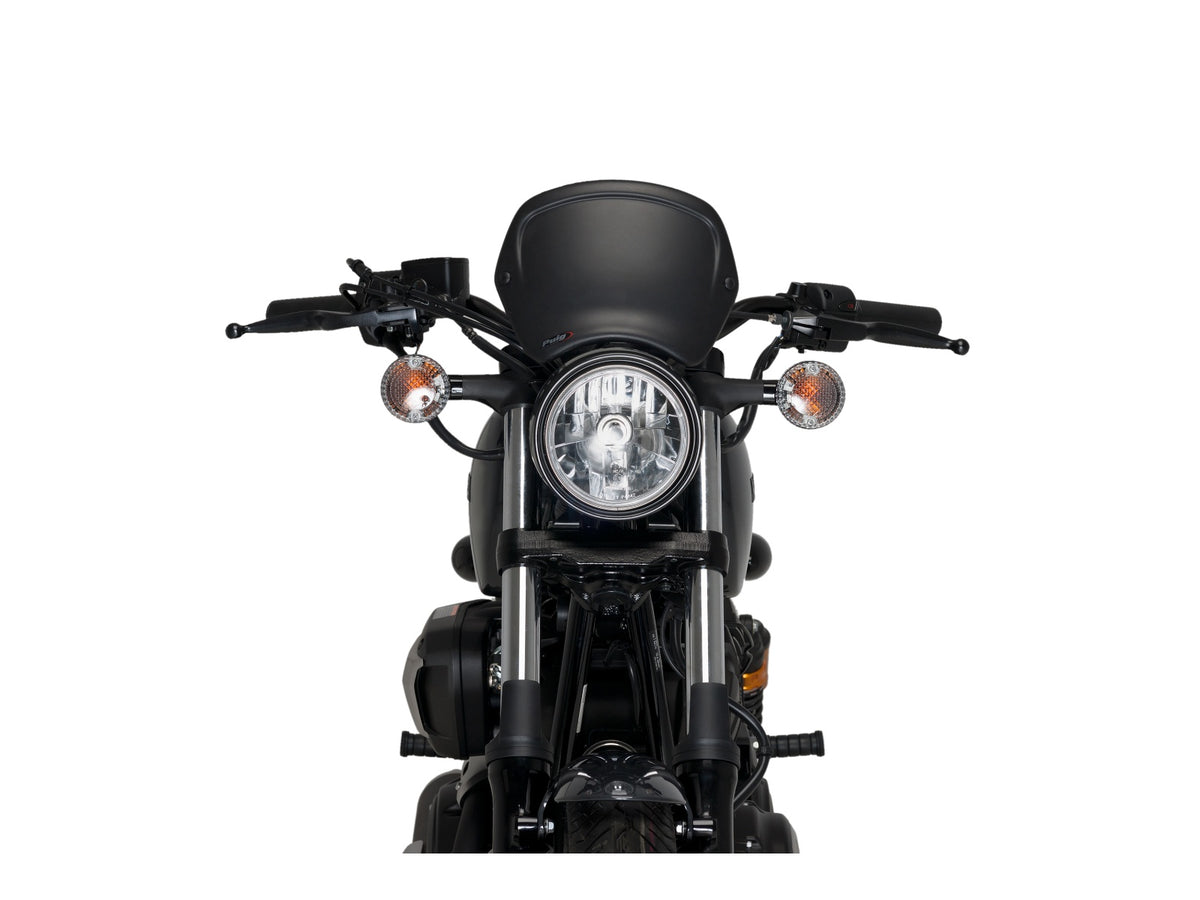 Puig Retro Fly Screen In Matt Black for Yamaha XV 950 R (14-20)