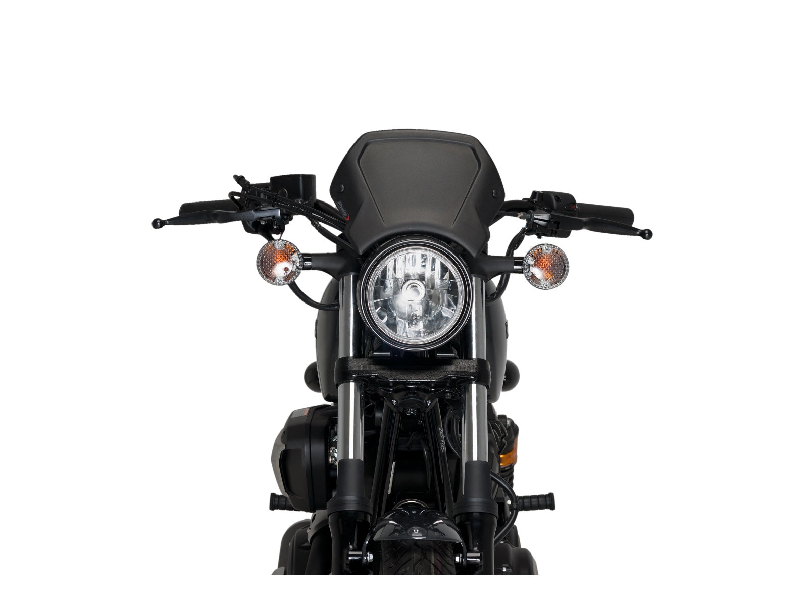 Puig Aluminium Fly Screen In Black for Yamaha XV 950 Racer (16-17)