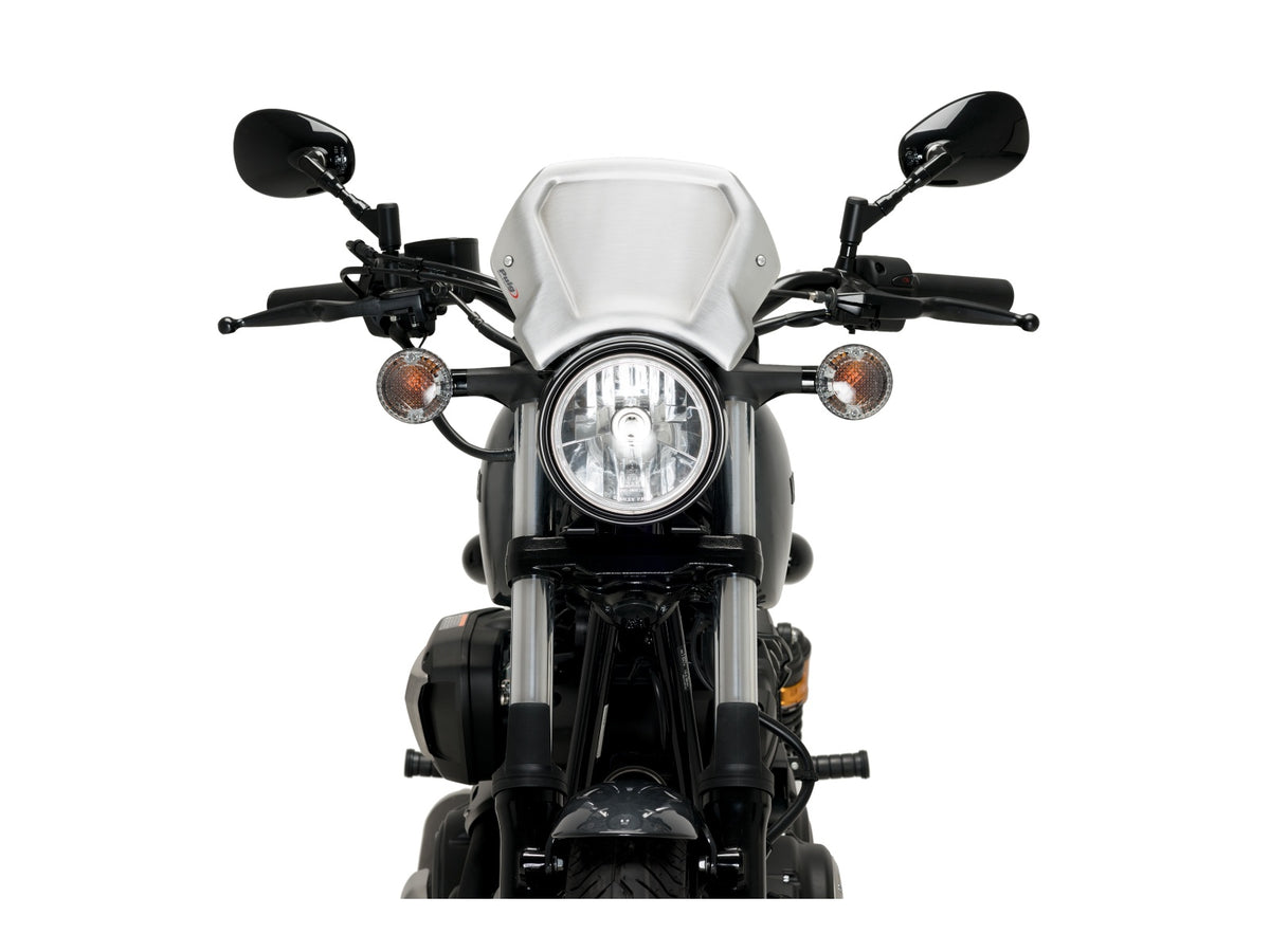 Puig Aluminium Fly Screen In Black for Yamaha XV 950 Racer (16-17)