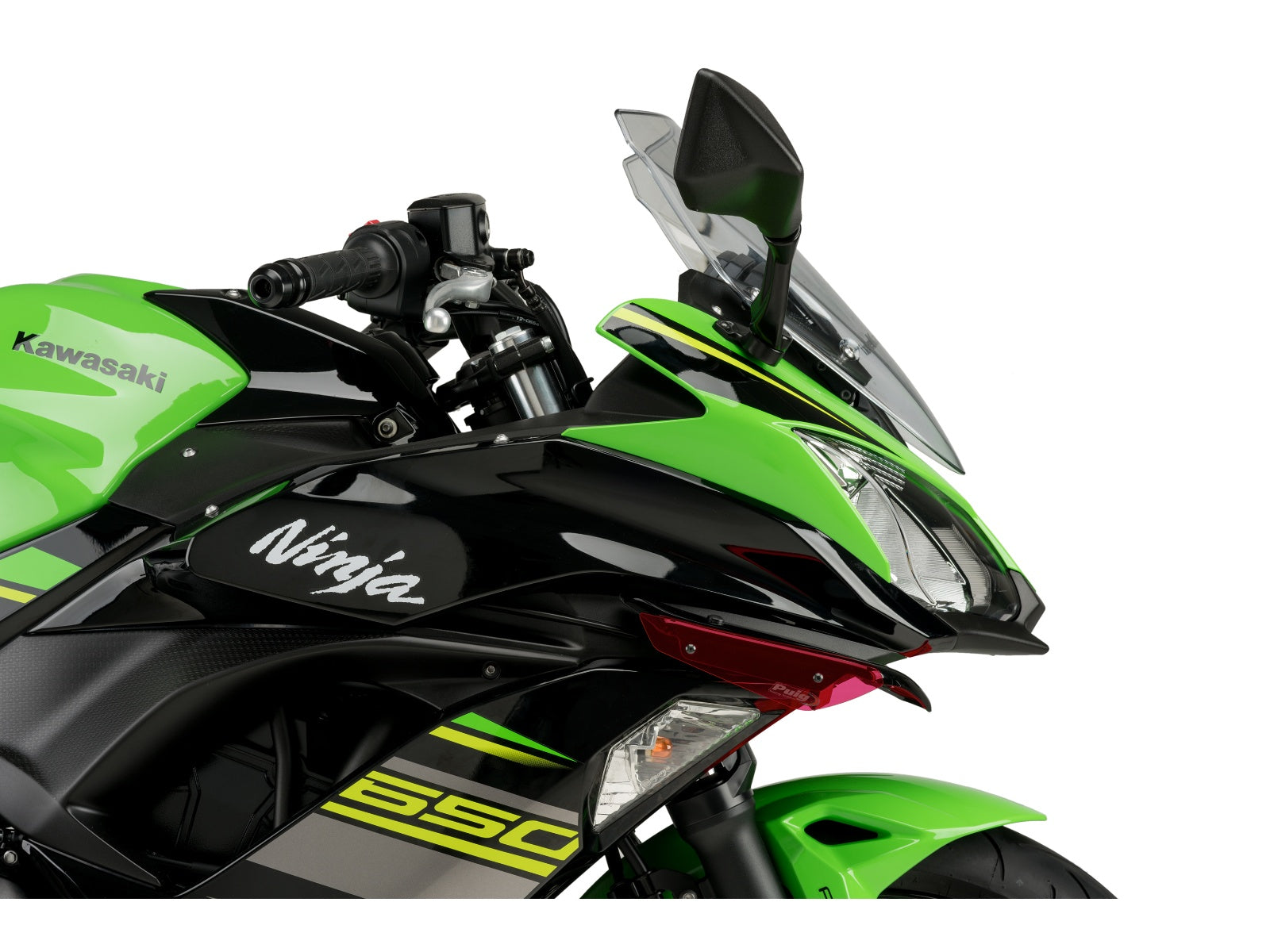 Puig Sport Downforce Spoilers In Black for Kawasaki Ninja 650 (17-19)