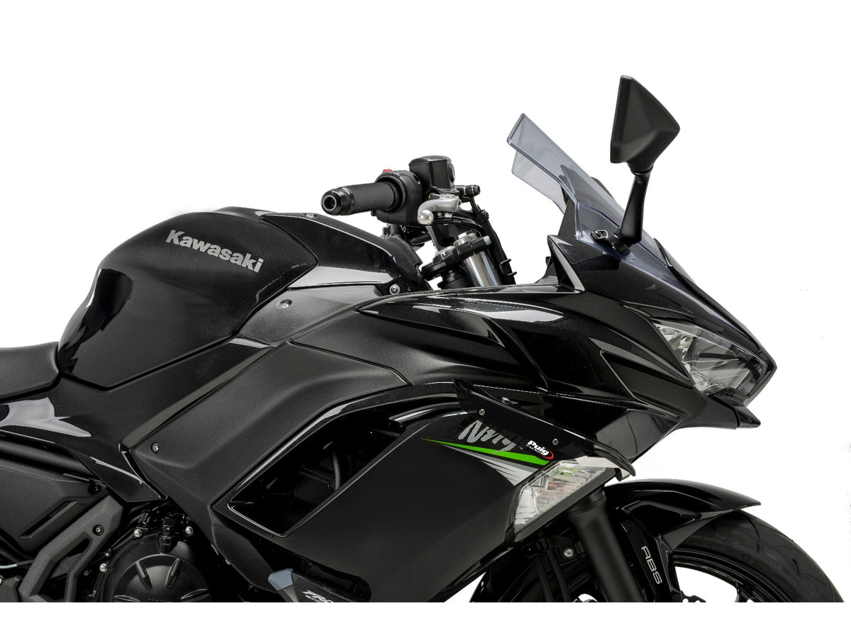 Puig Sport Downforce Spoilers In Black for Kawasaki Ninja 650 (20-25)