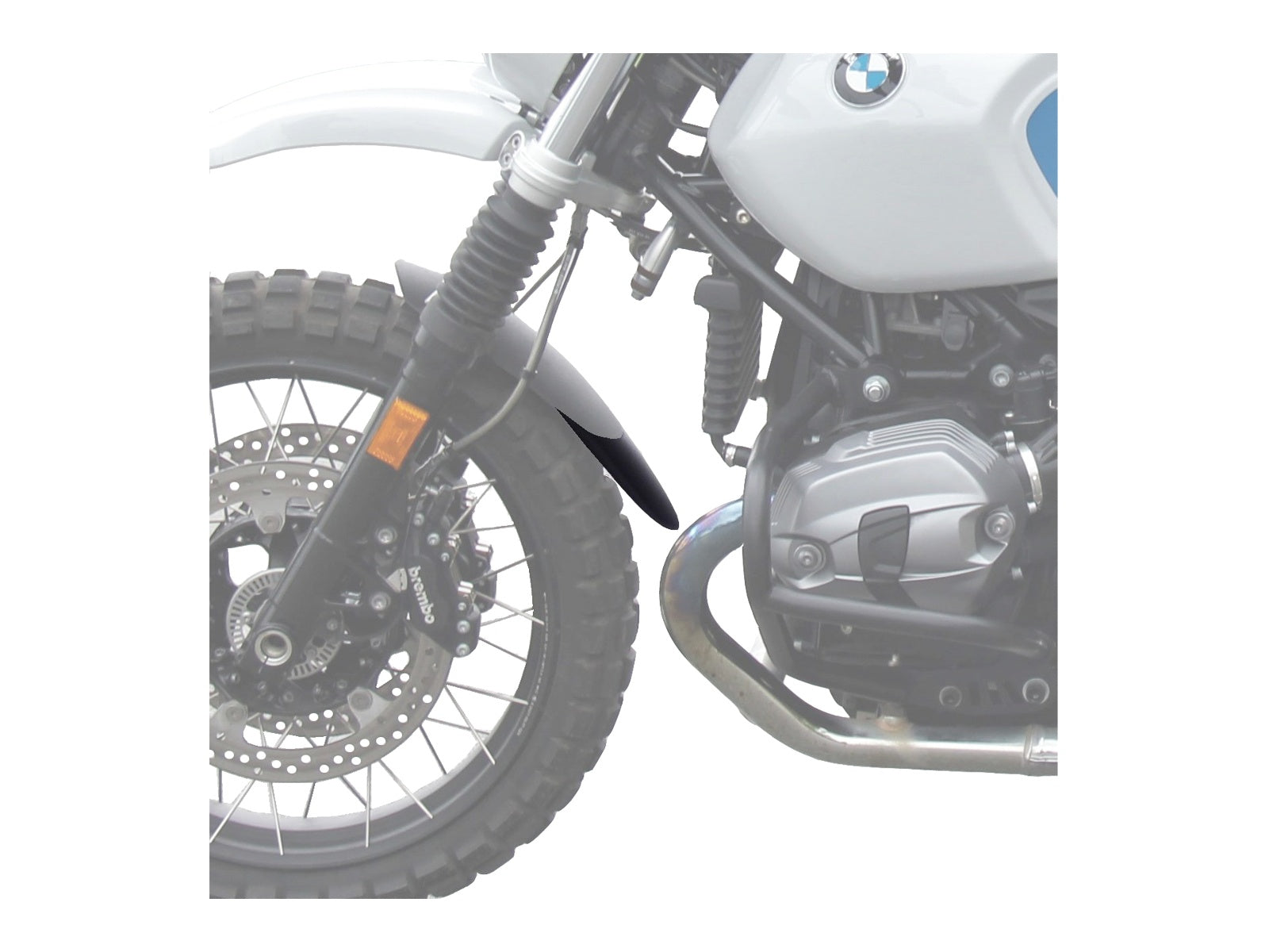 Puig Front Mudguard Extender In Black for BMW R Nine T Urban G/S (17-24)