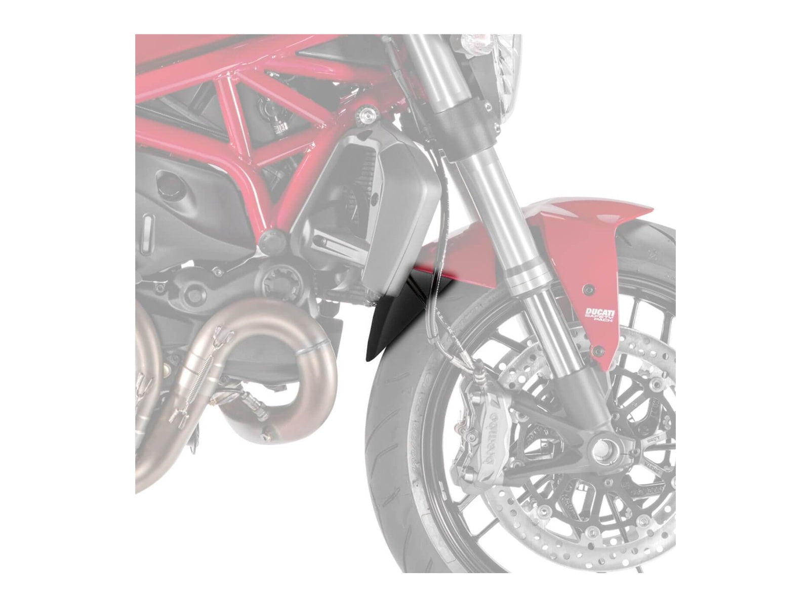 Puig Front Mudguard Extender In Black for Ducati Monster 937 (21-25)