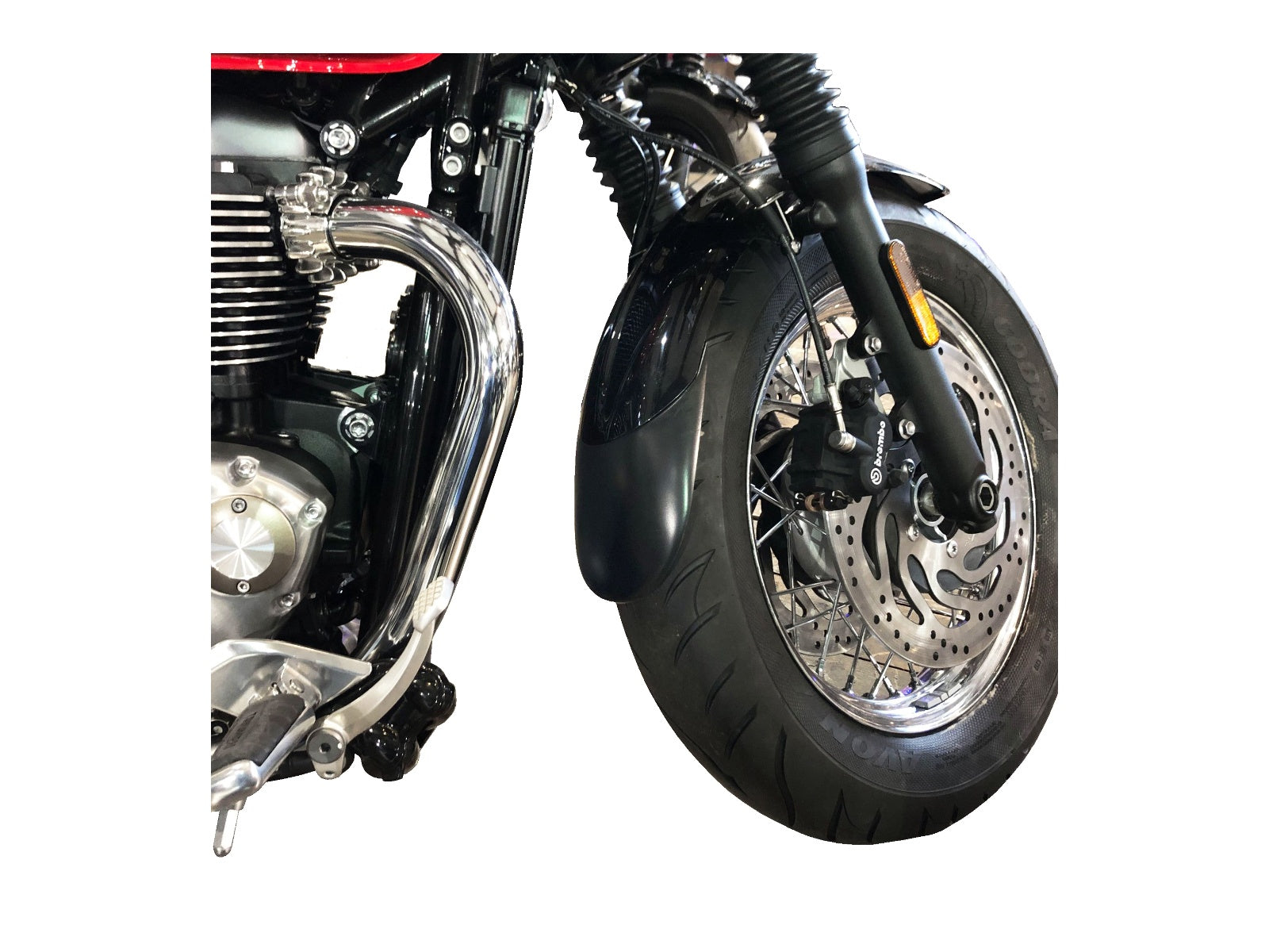 Puig Front Mudguard Extender In Black for Triumph Bonneville Speedmaster (18-25)