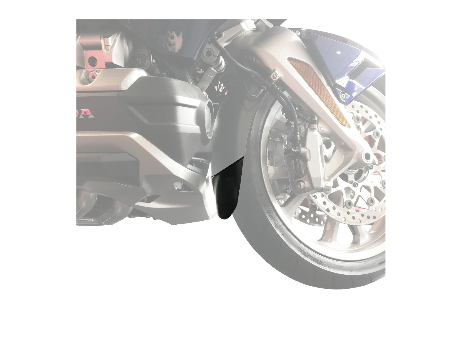 Puig Front Mudguard Extender In Black for Honda Goldwing GL1800 (18-25)