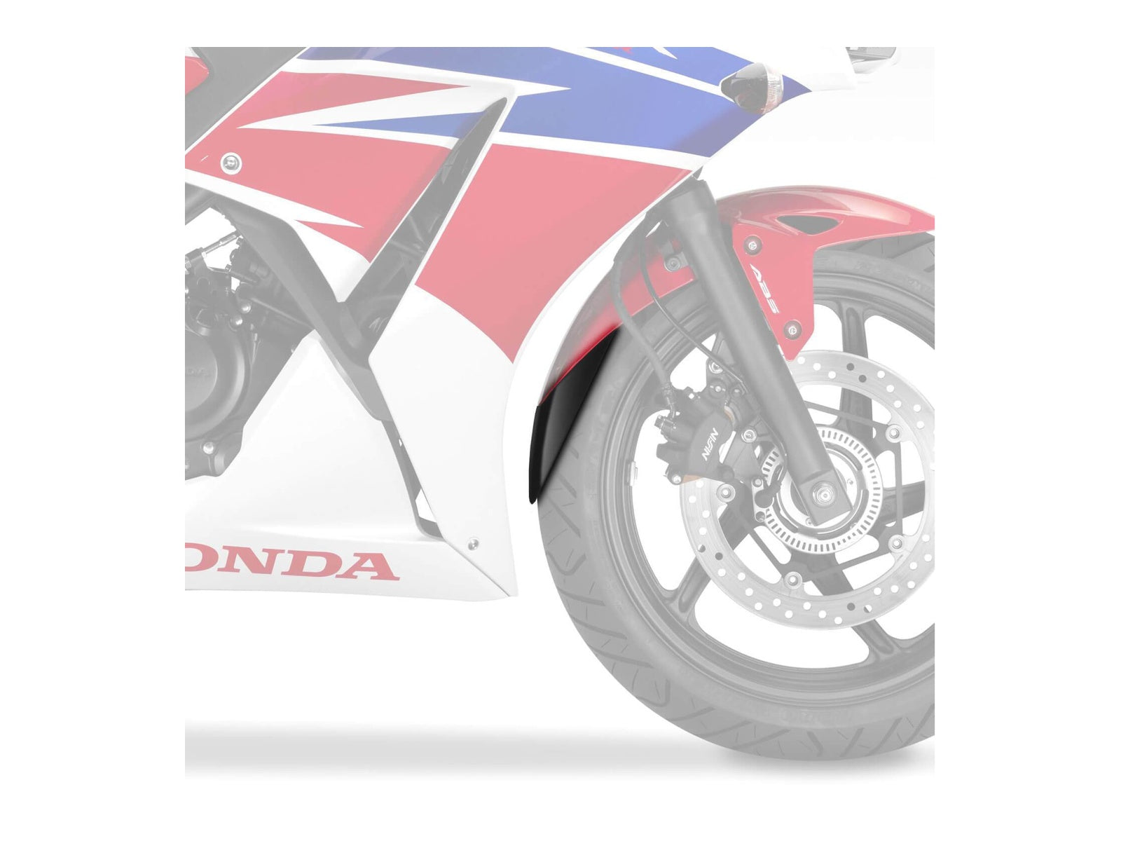 Puig Front Mudguard Extender In Black for Honda CBR125 R (11-15)