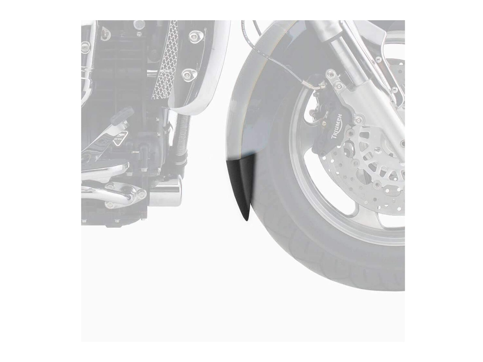 Puig Front Mudguard Extender In Black for Triumph Rocket 3 Classic (06-09)