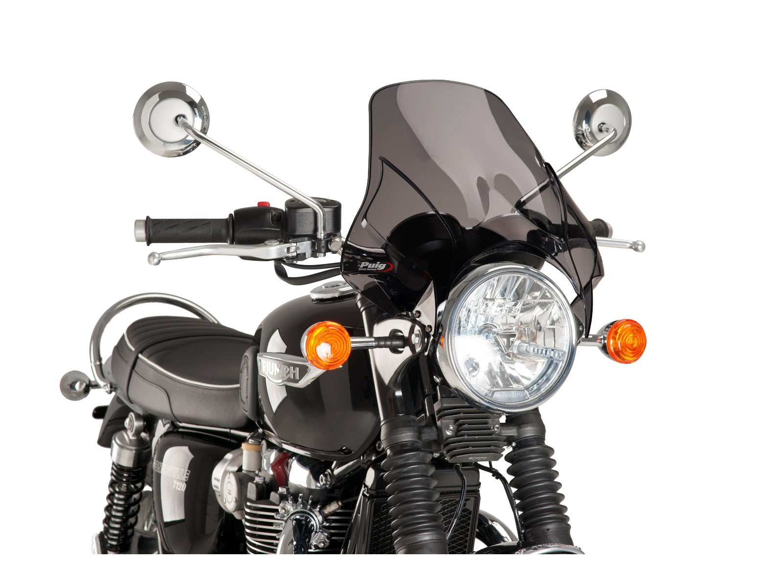 Puig Plus Screen In Light Smoke for Triumph Bonneville T120 (16-25)