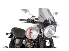 Puig Plus Screen In Light Smoke for Triumph Street Twin (16-19)