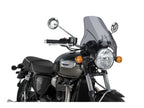 Puig Plus Screen In Light Smoke for Triumph Bonneville T100 Black (17-20)
