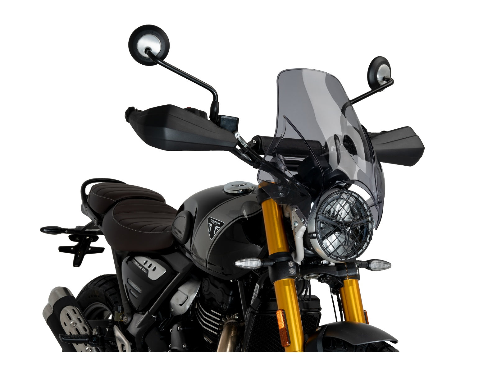 Puig Plus Screen In Light Smoke for Triumph Scrambler 400 X (24-25)