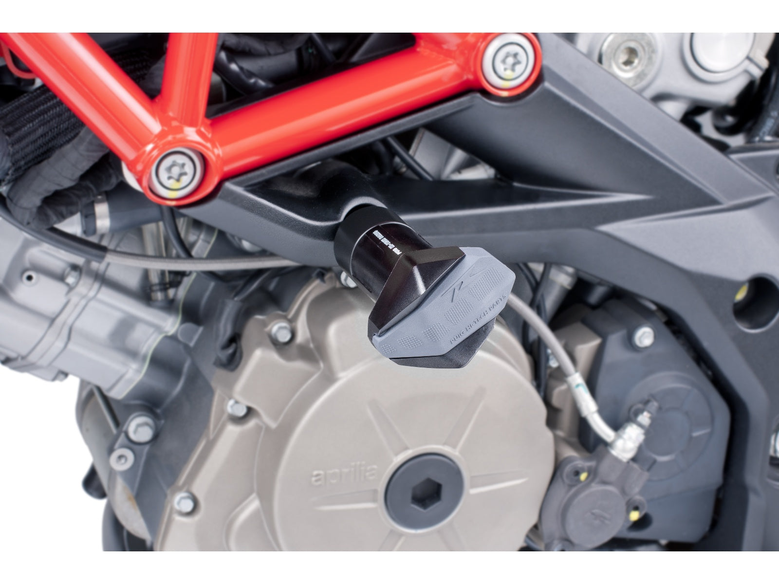Puig R19 Frame Sliders In Black for Aprilia Shiver 900 (17-20)