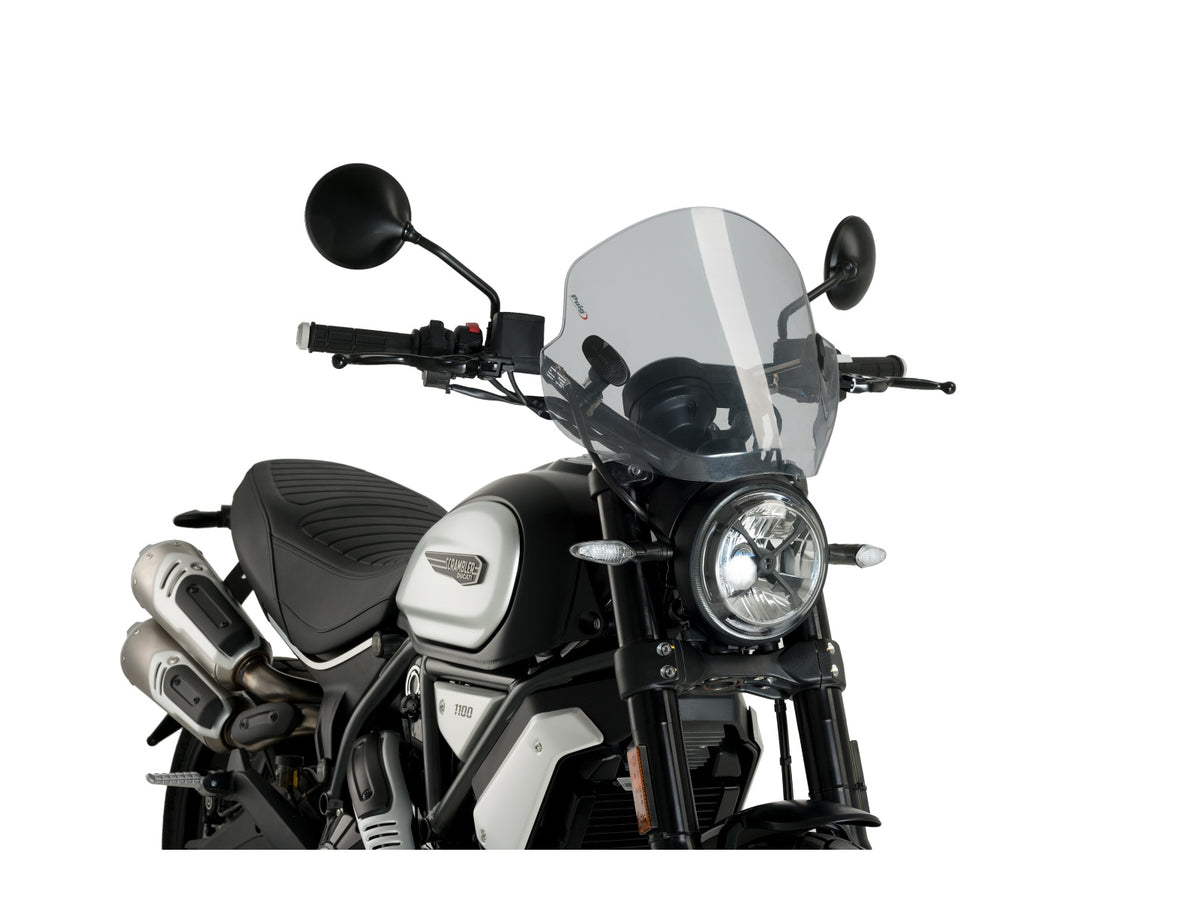 Puig Trend Screen In Light Smoke for Ducati Scrambler 1100 Dark Pro (21-24) Main image