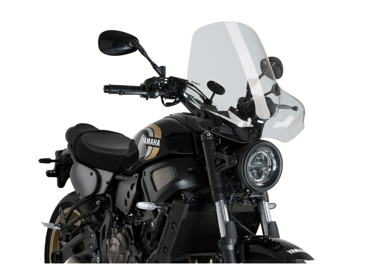 Puig Touring II Screen In Clear for Yamaha XSR 700 (16-25) Main image