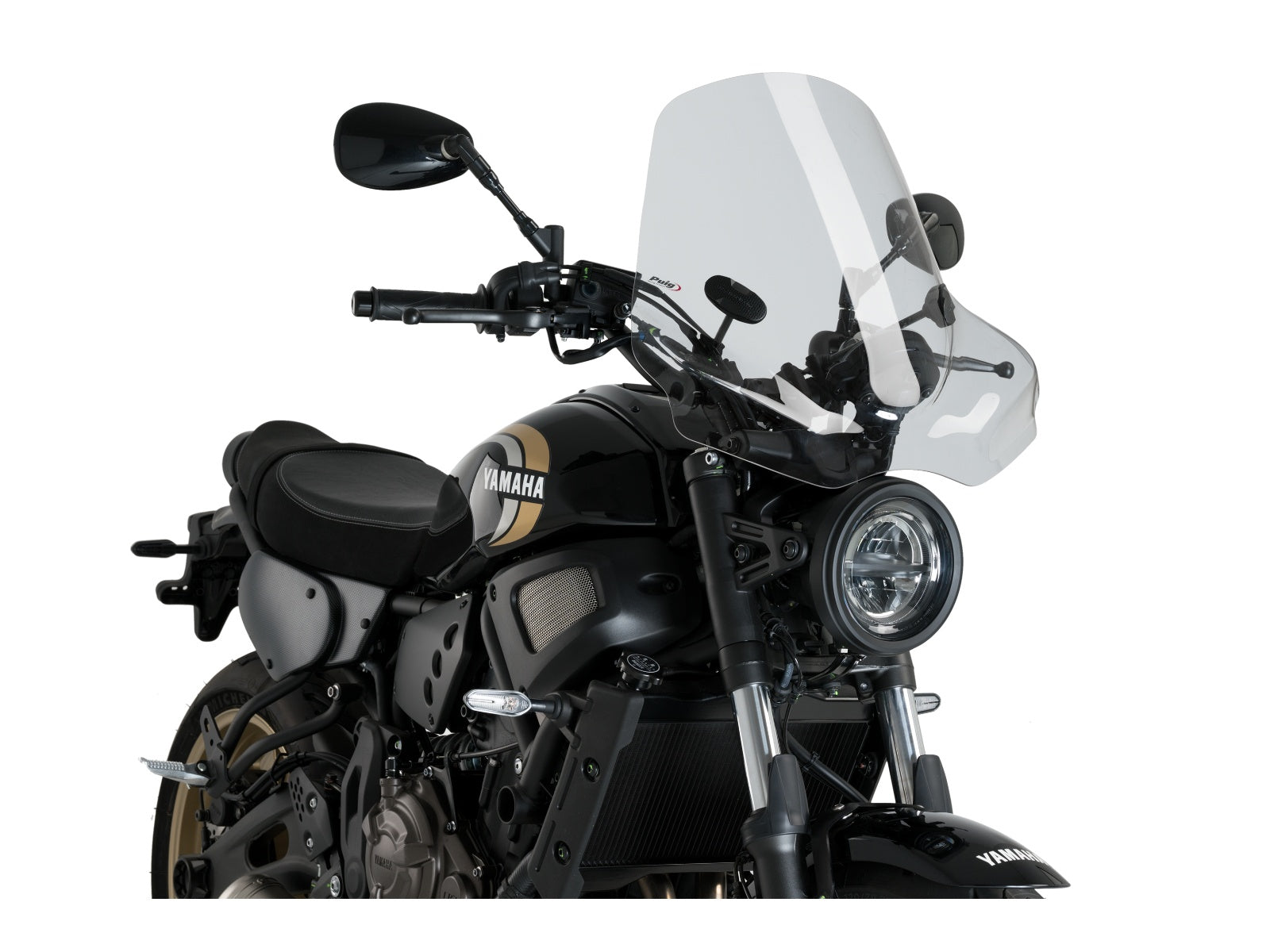 Puig Touring II Screen In Clear for Yamaha XSR 700 (16-25)