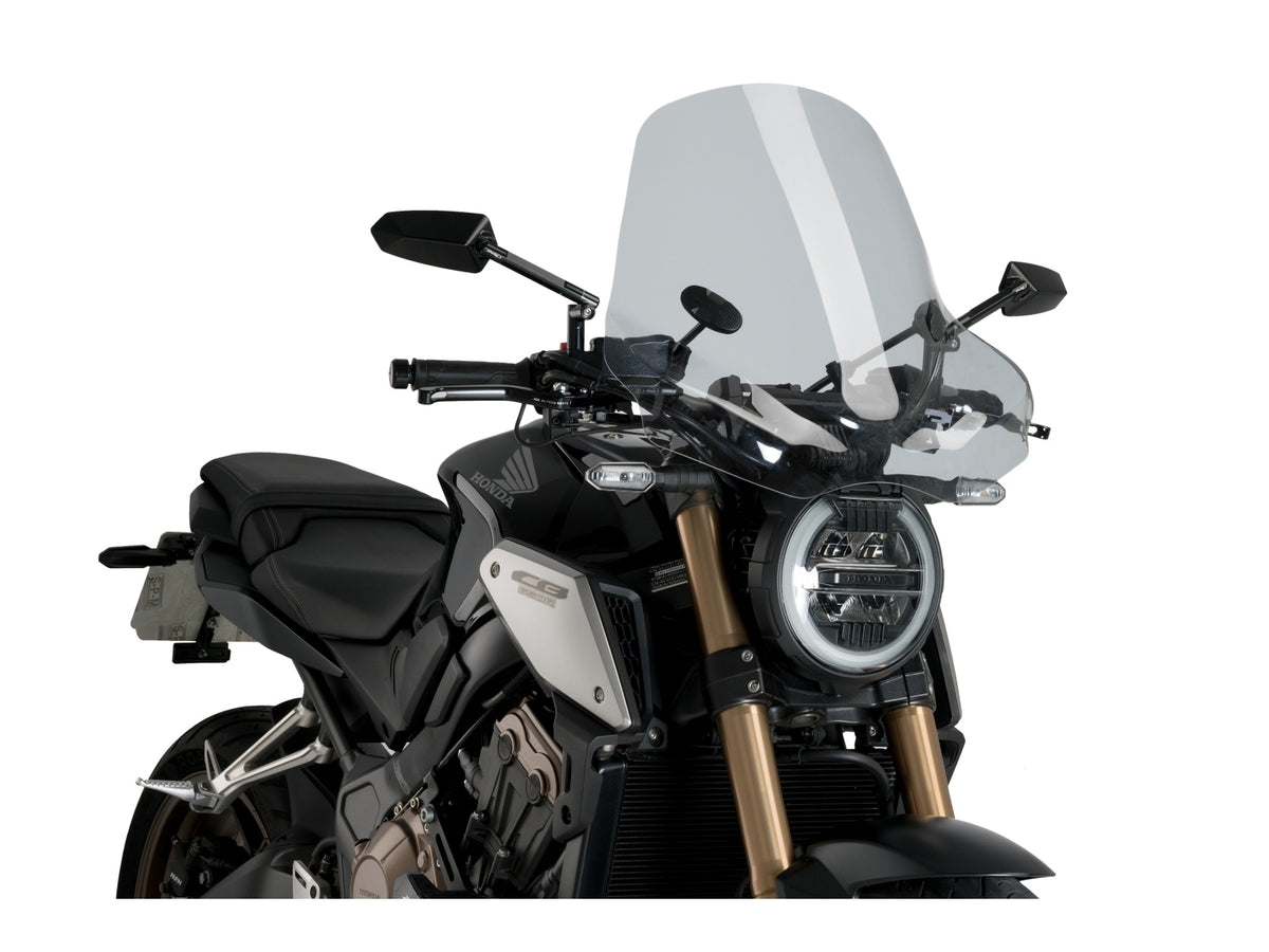 Puig Touring II Screen In Clear for Honda CB650 R Neo Sports Cafe (19-20) Main image