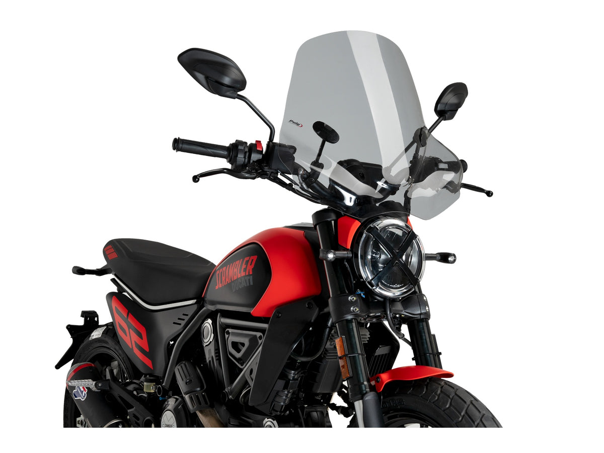 Puig Touring II Screen In Clear for Ducati Scrambler Full Throttle (15-25) Main image