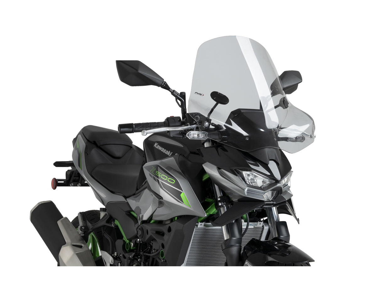 Puig Touring II Screen In Clear for Kawasaki Z500 (24-25) Main image