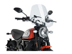 Puig Touring II Screen In Clear for Ducati Scrambler Icon (15-22)
